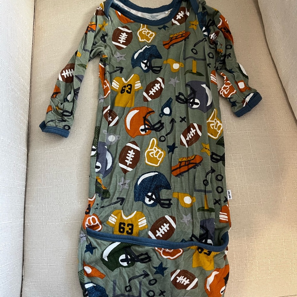 Little Sleepies Sports Print infant gown